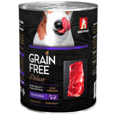 Влажный корм для собак ЗООГУРМАН «GRAIN FREE», Телятина, 350г  